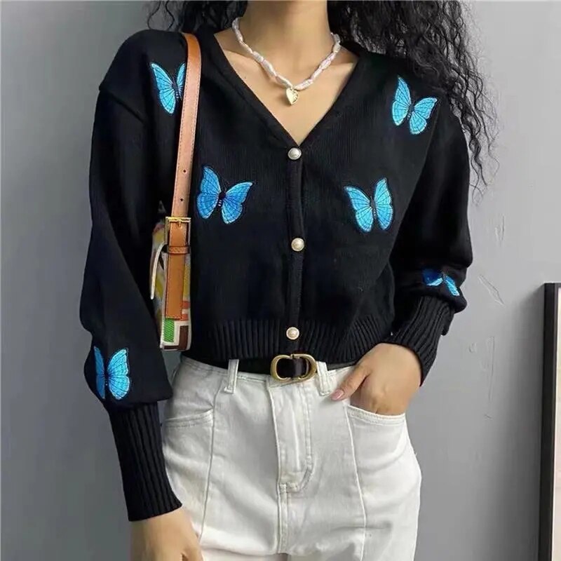 Vintage Butterfly Cardigan + Top