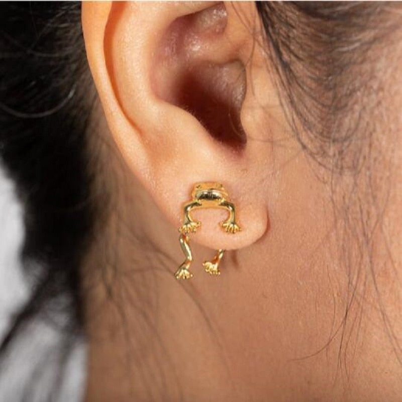 Retro Cute Frog Earrings
