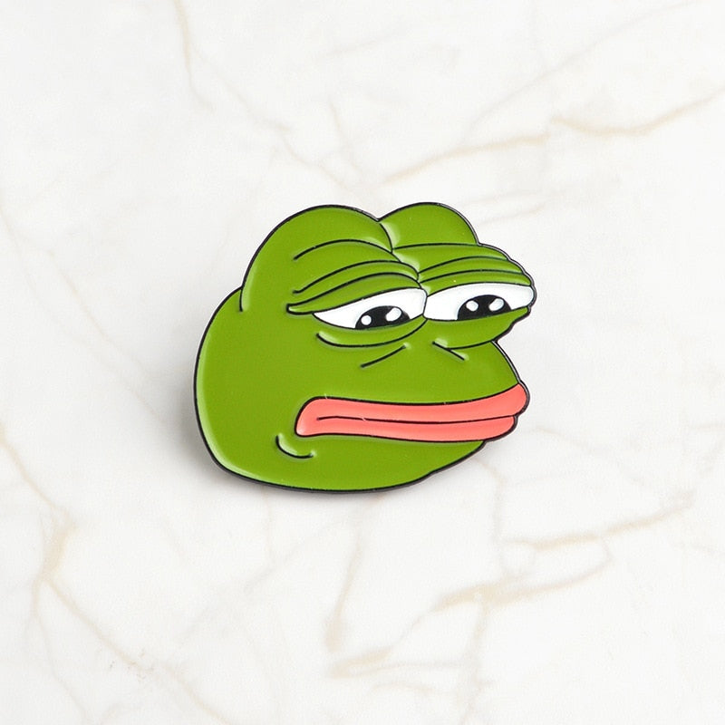 Frog Meme Enamel Pins