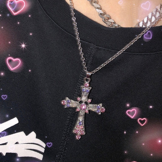 Y2K Cross Necklace